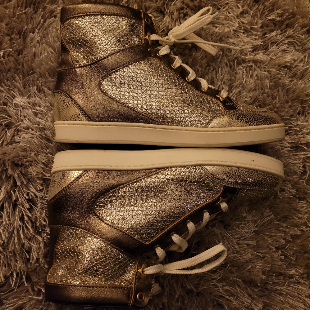 Silver Jimmy Choo High Tops